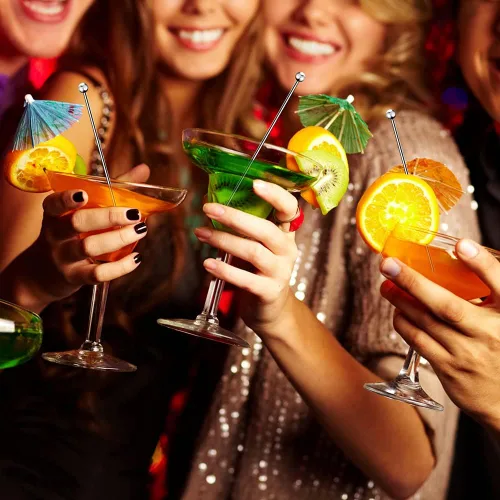Miniatura 2 de 20 palillos de cóctel para bebidas, palillos de dientes de cóctel de acero inoxidable largos, brochetas de cóctel reutilizables, palillos de martini
