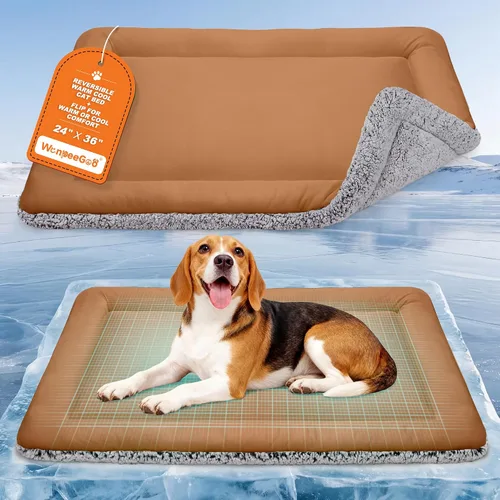 Miniatura 10 de Tapete refrescante para perros, cama autocalentable para gatos, cama reversible cálida y refrescante, almohadilla cálida para gatos de invierno