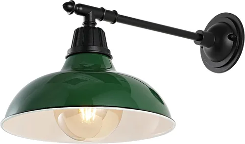 Miniatura 17 de JONATHAN Y JYL7615K Wallace - Lámpara de 12.25 pulgadas, 1 luz de granja industrial para interiores y exteriores, con brazo victoriano, patio
