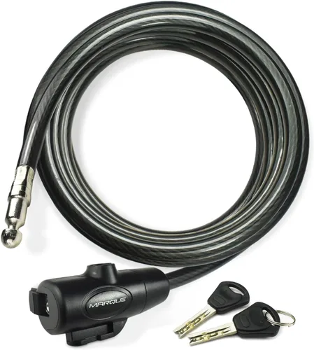 Miniatura 9 de MARQUE Candado de bicicleta con llave – 3/8" (4 pies, 7 pies, 15 pies, 25 pies) cerraduras de cable recto con llaves, cable de seguridad antirrobo