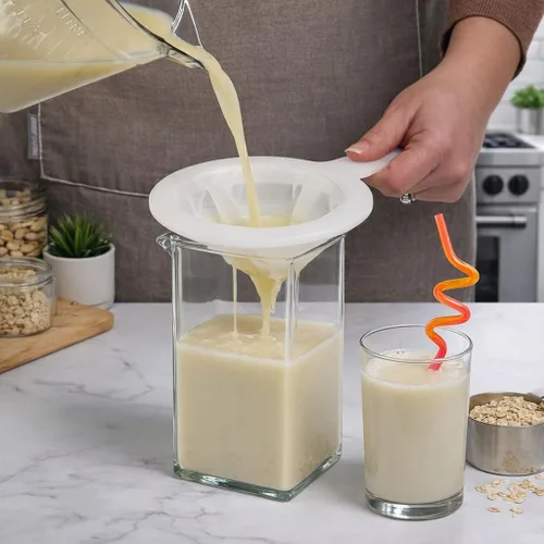 Miniatura 3 de HIC Kitchen Coladores de malla ultrafina, juego de 3 (100, 200 y 400 mallas), para filtrar jugos, leches de nueces, aceites y salsas Malla ultrafina