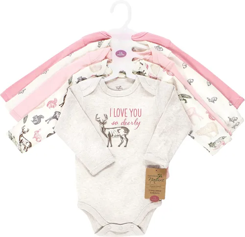 Miniatura 2 de Touched by Nature baby-girls Organic Cotton Long-sleeve Bodysuits