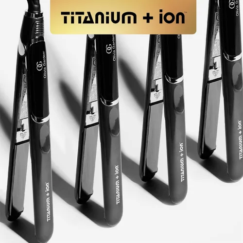 Miniatura 5 de Olivia Garden Titanium + Ion Professional Flat Iron - Hair Straightener for All Hair Types - Includes Heat-Resistant Mat - 3D Floating Plates