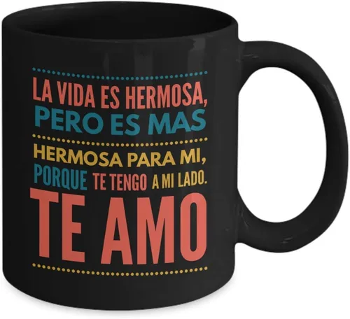 Miniatura 2 de Taza de Café Te Amo Vaso, taza de café divertidas, tazas personalizadas, taza de café inspiradoras, taza con mensajes positivos.