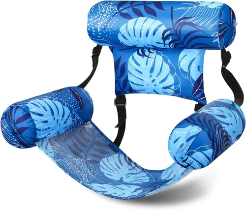 Miniatura 8 de Flotadores inflables para piscina, sillas flotantes para adultos, fideos de piscina inflables para adultos, natación resistente, plantas tropicales