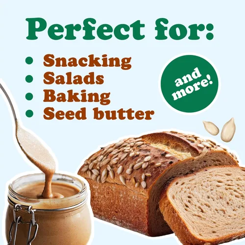 Miniatura 7 de Food to Live Semillas de girasol germinadas orgánicas con sal del Himalaya, 1 libra, granos crudos, perfectas para cocinar, hornear y aperitivos