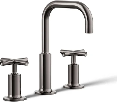 Miniatura 17 de KOHLER K-14406-3-2MB Purist - Grifo para lavabo de baño, 3 agujeros con asas cruzadas bajas, 1.2 GPM, latón moderno cepillado vibrante Latón