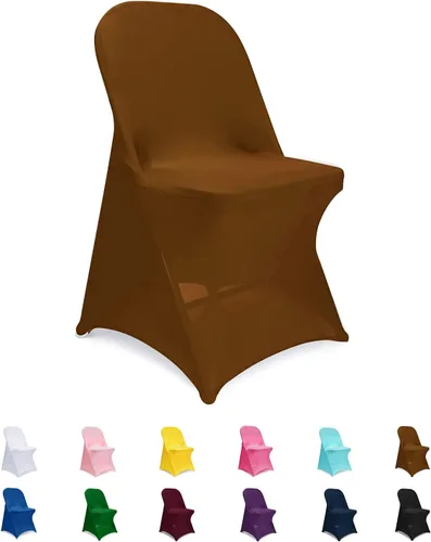 Miniatura 15 de ManMengJi Fundas para sillas plegables amarillas, fundas universales para sillas de 6 piezas, se adaptan a la mayoría de sillas plegables sin