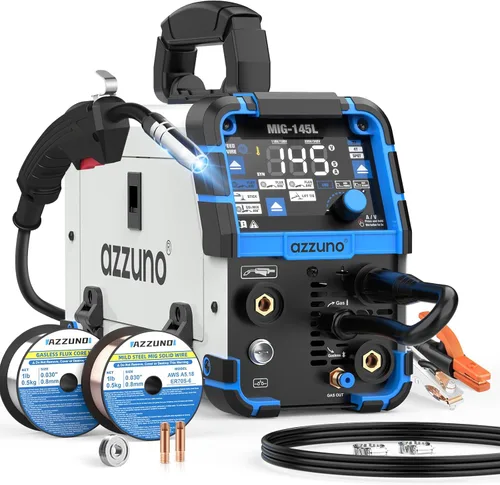 Miniatura 7 de AZZUNO Máquina de soldadura MIG 110V/220V, 155Amp 5-en-1 Gas MIG/aluminio MIG/flujo sin gas MIG/Lift TIG/Stick máquina de soldar, soldador