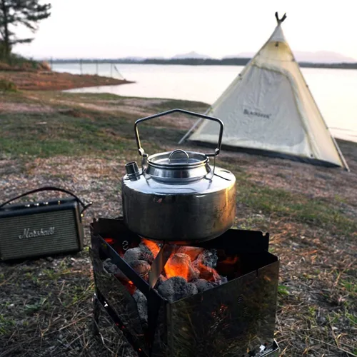 Miniatura 7 de Fire-Maple Antarcti - Hervidor portátil de acero inoxidable ligero de 1 litro Tetera de campamento duradera y portátil Ideal