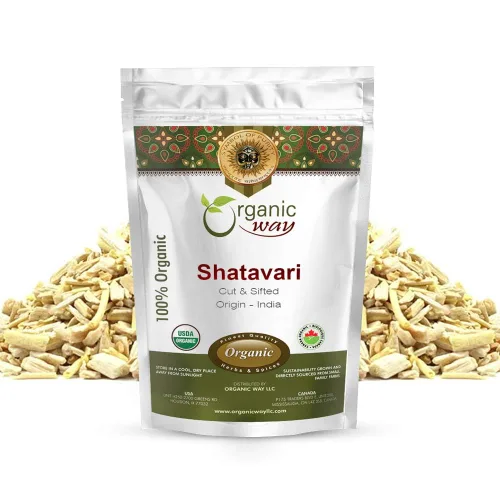 Miniatura 9 de Organic Way Shatavari seco cortado y tamizado (espárragos racemosus) - Certificado orgánico y kosher Crudo, vegano, sin OMG y sin gluten