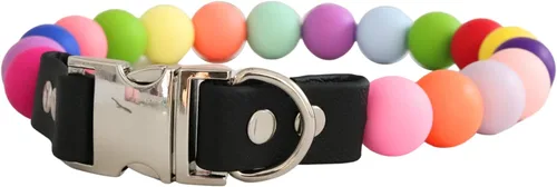 Collar para mascotas para perros pequeños, medianos y grandes, collar de silicona con cuentas hecho a mano, collar de perlas bonitas y brillantes
