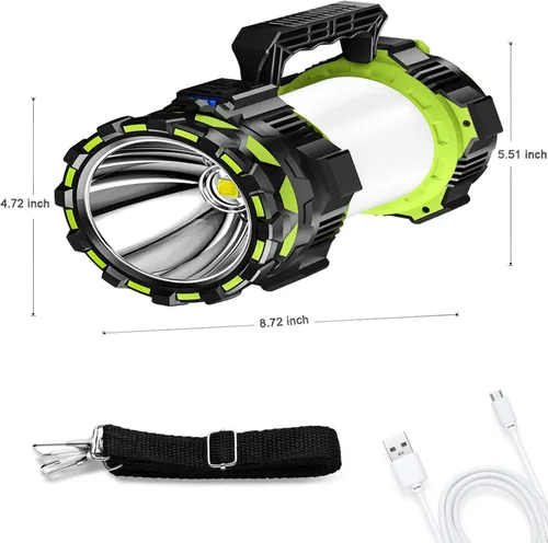 Miniatura 9 de Focos LED grandes, linternas, 22000 lúmenes, 6 modos, recargable, portátil, para campamento, caza, luces de trabajo portátiles para emergencias