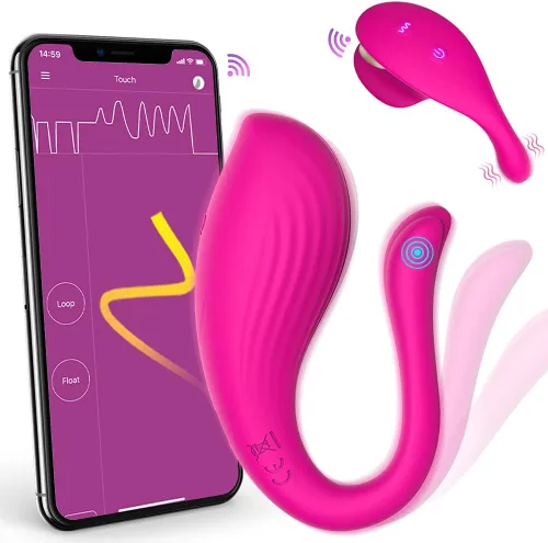 Bragas vibratorias con aplicación y control remoto, vibrador portátil, Healexcer Smartphones Dual Motors Juguetes sexuales para adultos para Rosa