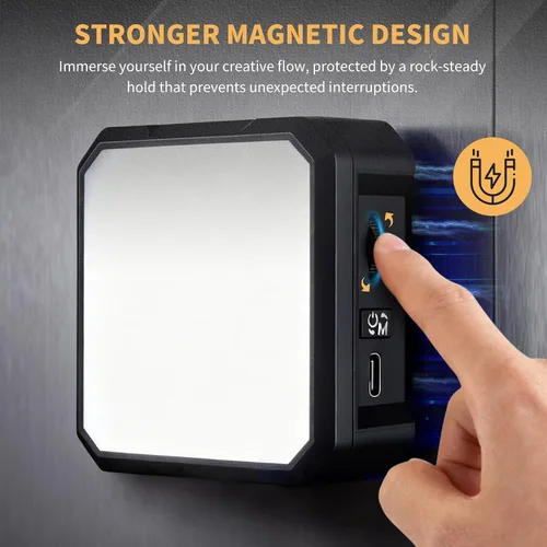 Miniatura 7 de AILIGHT Luz de video LED magnética, luces de cámara portátil para creador de contenido (CRI 98+ y 2500-9000K) luz de relleno de cámara recargable