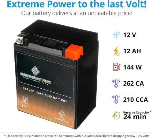 Miniatura 4 de Batería de motocicleta YTX5L-BS de alto rendimiento, libre de mantenimiento, sellada con AGM