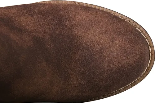 Miniatura 7 de GLOBALWIN Botas de tacón bajo grueso para mujer, botas altas hasta la rodilla para mujer
