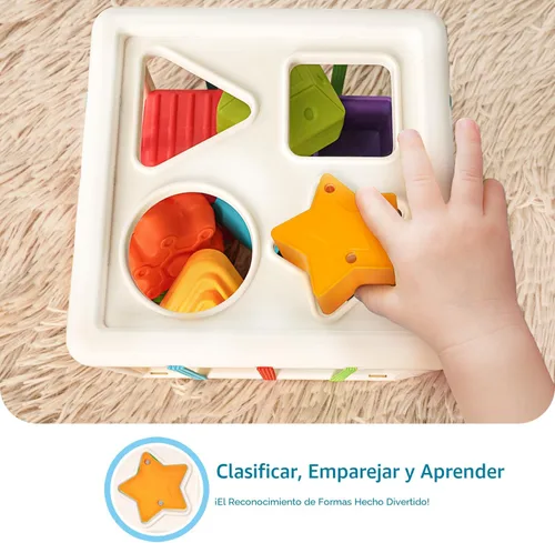 Miniatura 5 de LiKee Juguetes Montessori para niños de 1 año y más, clasificador de formas,10 bloques para el desarrollo sensorial y las habilidad motoras finas