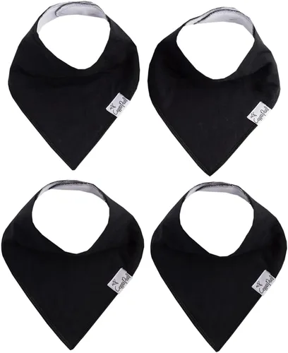 Copper Pearl Baberos tipo bandana para bebé, paquete de 4 baberos de algodón suave para babear y dentición, absorbentes, ajuste ajustable, muchos