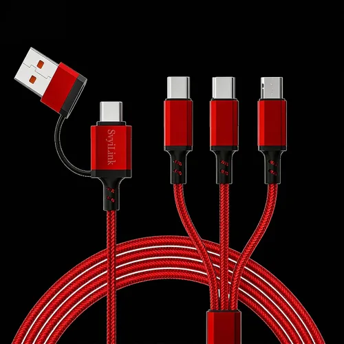 Miniatura 14 de Cable USB PD cargador rápido iluminado (USB 4 en 1 azul), soporta transferencia de datos, se puede utilizar como luz nocturna, longitud del cable