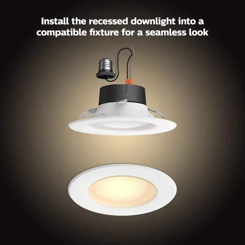 Miniatura 7 de Philips Hue Foco empotrable LED inteligente de 5/6 pulgadas - Luz ambiente blanca de cálido a frío - Paquete de 4 - 1100LM - Interior - Control