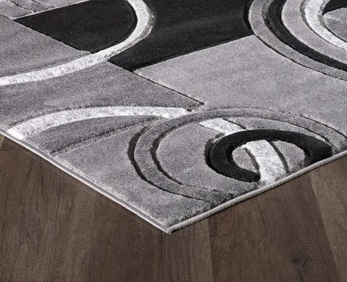 Miniatura 5 de GLORY RUGS Alfombra de Área Moderna 5x7 pies Gris Suave Tallada a Mano Contemporánea Alfombra de Piso con Textura Esponjosa Premium
