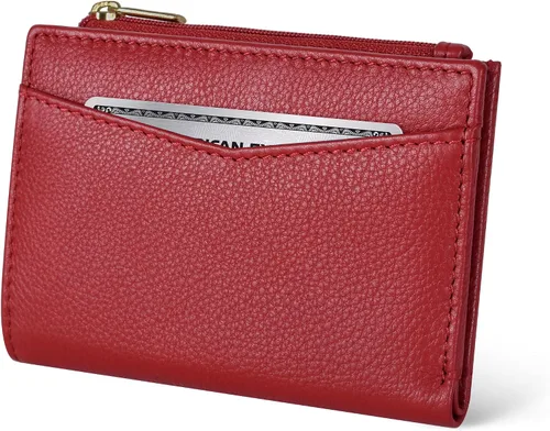 Miniatura 25 de Oak Leathers Cartera de cuero para mujer – Monedero pequeño RFID para tarjetas de crédito y soporte de identificación para damas, regalo