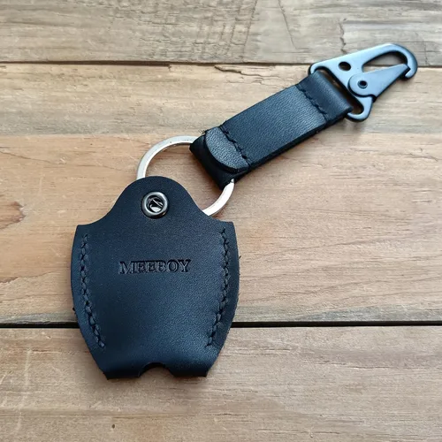 Miniatura 8 de Funda de cuero hecha a mano para llave de coche para llave rota Funda para llave de coche para hombres y mujeres (Negro)