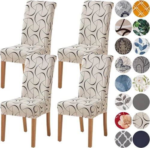 Miniatura 44 de HZDHCLH Juego de 6 fundas grises para sillas Parsons de elastano para comedor, fundas elásticas de elastano para sillas Parsons, fundas de asiento