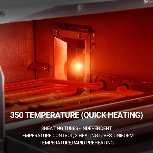 Miniatura 3 de Shikha Horno de pizza comercial de 16 pulgadas, doble cubierta, 3000 W, 110 V, horno eléctrico multiusos, tostadora para hornear, asador, capacidad