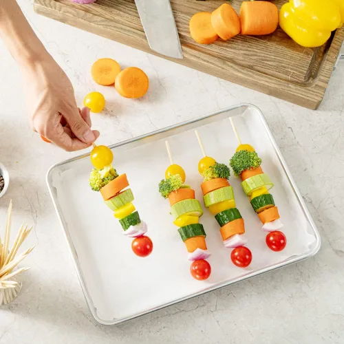 Miniatura 7 de Restaurantware Robata - Pinchos para asar de 8 pulgadas, 100 pinchos de alta resistencia, pinchos de bambú desechables congelables para verduras