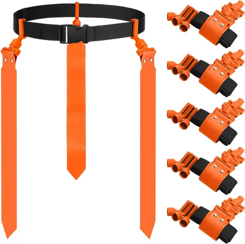 Miniatura 8 de Junkin 6/10 jugadores bandera fútbol conjuntos ajustables cinturones de fútbol y banderas para jóvenes, adolescentes, niños, adultos, jugadores