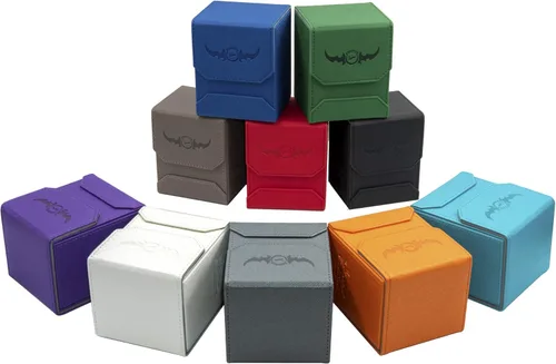 Miniatura 5 de Zoopin - Caja de cuero cian para cartas coleccionables, MTG, Yugioh, Pokeman, TES Legacy, Munchkins CCG Decks y también fichas pequeñas o dados