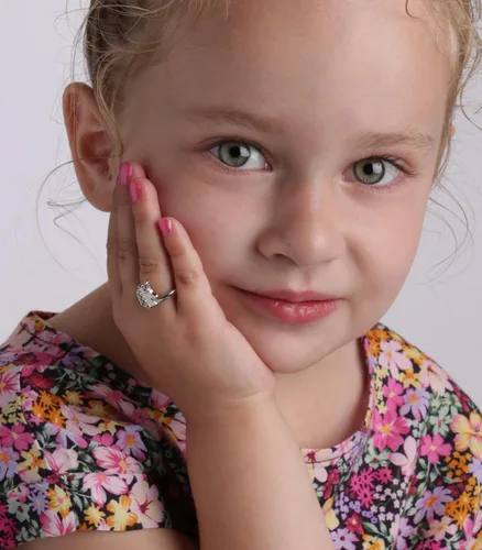 Miniatura 3 de Anillo de plata de ley para niños y niñas pequeñas