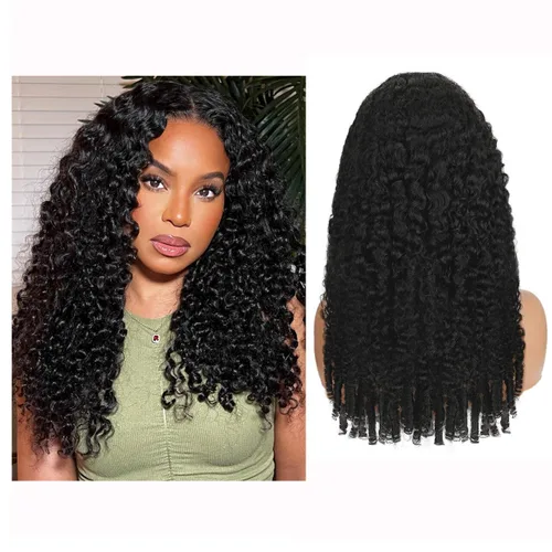 Peluca de cabello humano rizado birmano con extremo en espiral 200% de densidad 360 Encaje frontal completo de alta definición Pelucas de cabello