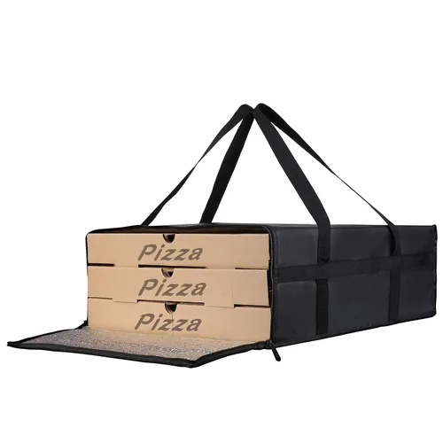 Bodaon Bolsa aislante para entrega de pizza, 20 x 20 x 6 pulgadas, bolsas calentadoras de pizza para llevar calientes, bolsa térmica para catering,