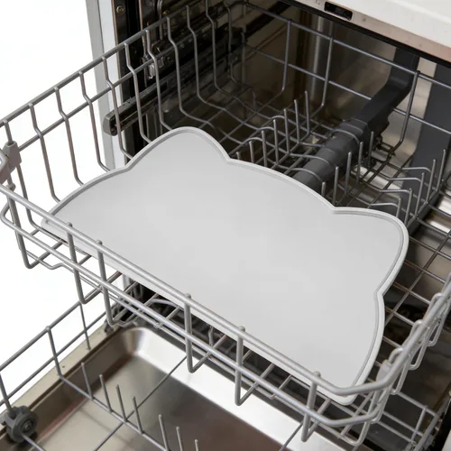 Miniatura 7 de Tapete de silicona para comida para gatos, tapete de alimentación de mascotas para el suelo, antideslizante, impermeable, bandeja para agua