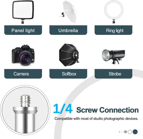 Miniatura 5 de EMART Soporte de luz de 7 pies para fotografía, soporte de trípode portátil para fotos y video, paquete de 2 soportes de iluminación con funda