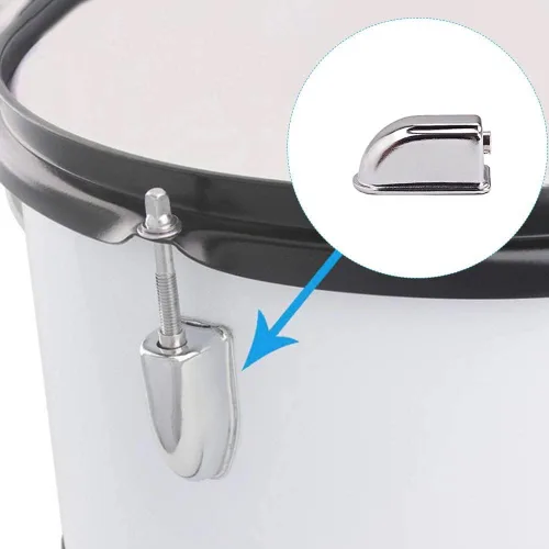 Miniatura 2 de Tambor de caja de metal con tornillos para trampa/Tom piezas accesorios de un solo extremo montado 6 unids