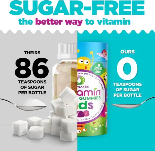 Miniatura 2 de Nutracelle NUTRAMIN - Multivitaminas de gomitas 100% veganas sin azúcar, sin alérgenos para niños, gomitas naturales de gran sabor que a tus hijos
