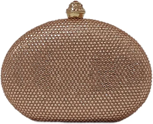 HUANG ZHUANG Bolso de mano de cristal en forma de huevo con diamantes de imitación para mujer, fiesta, boda, lindo bolso