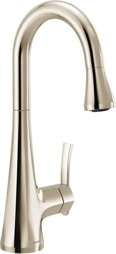 Miniatura 4 de Moen S6235NL Sinema Grifo de barra desplegable de arco alto de una sola manija con Power Clean y Reflex, níquel pulido
