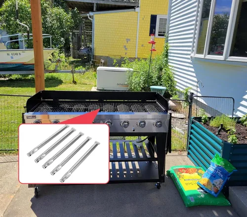 Miniatura 7 de Quemadores de parrilla de 17 pulgadas de repuesto para miembros Mark GR2039201-MM-00 para barbacoa, quemador de tubo de parrilla de gas de acero