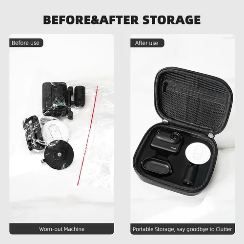 Miniatura 5 de BRDRC Funda de transporte para accesorios Insta 360 GO 3S / GO 3, bolsa de almacenamiento, funda protectora rígida para Insta360 GO 3S / GO3
