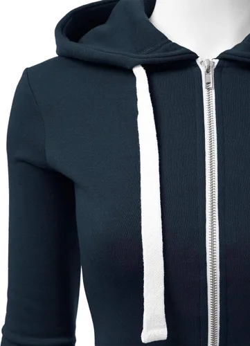 Miniatura 5 de DOUBLJU - Chaqueta ligera y delgada con capucha y cierre de cremallera para mujer, disponible en talla extragrande
