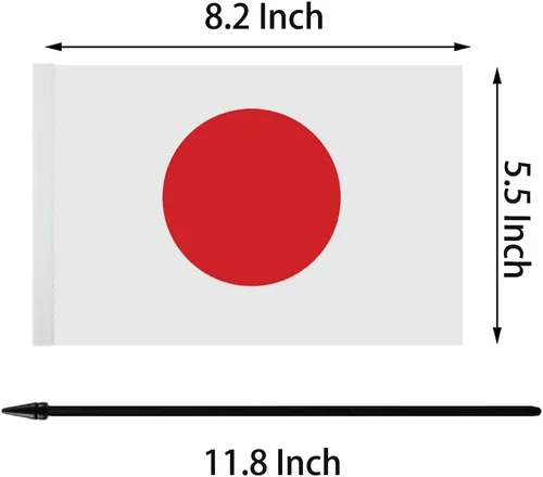 Miniatura 5 de Bandera de escritorio de la amistad de Estados Unidos y Japón, banderas japonesas para exhibición de habitación, juego de banderas de escritorio