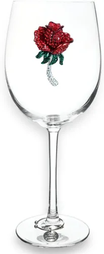Miniatura 6 de THE QUEENS' JEWELS Magnolia - Copa de vino con tallo con joyas, 21 onzas, regalo único para mujeres, cumpleaños, lindo, divertido, sin pintar