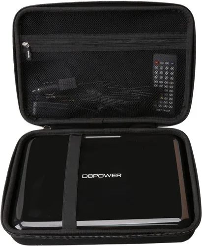 Aproca Funda compatible con DBPOWER reproductor de DVD portátil de 11.5 / 12 pulgadas, bolsa de almacenamiento duro para accesorios, color negro