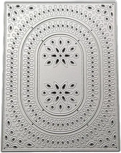 Miniatura 5 de Troqueles de metal ovalados de arco y flores para hacer tarjetas, plantillas de corte para álbumes de recortes, álbum de fotos, plantilla de 01