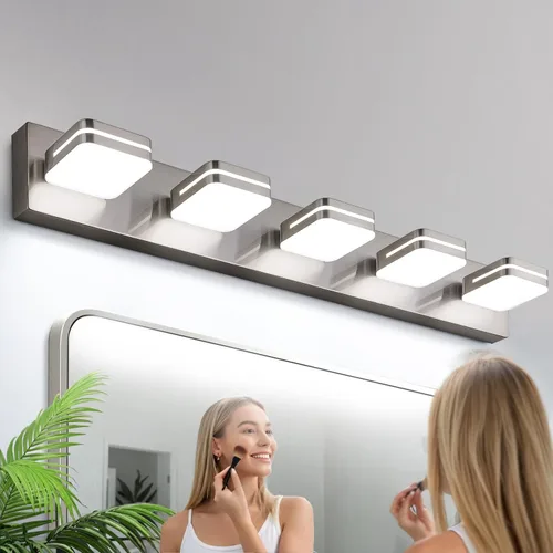 Miniatura 24 de Torondo Lámparas LED de tocador de baño con rotación de 360°, luces acrílicas para baño, modernos accesorios de iluminación de pared sobre espejo